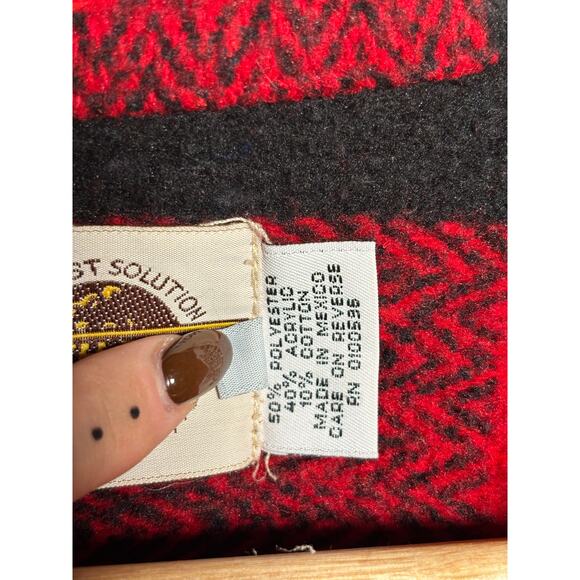 Vtg Earth Ragz Buffalo Plaid Button Jacket Coat Red Size Small - Picture 4 of 4